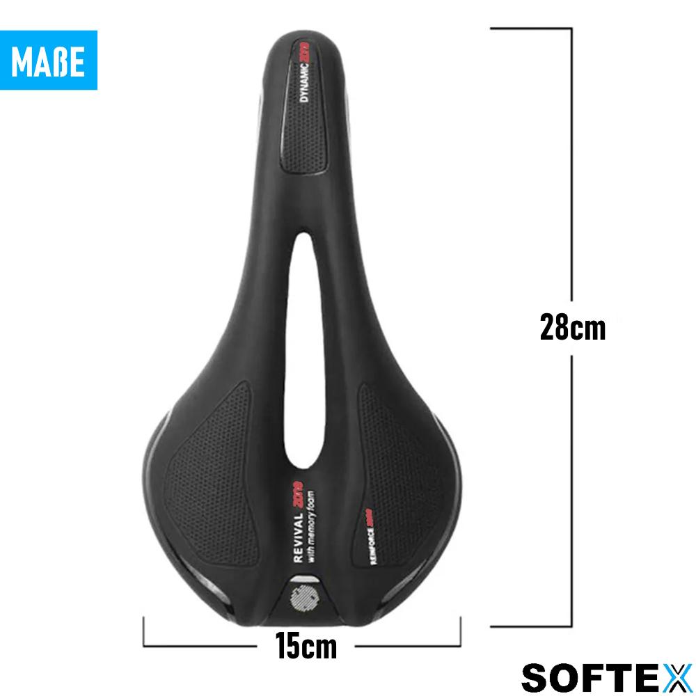 SOFTEX Fahrradsattel Fahrrad Sattel Fahrradsitz Gel Memory-Schaum Bequem MTB