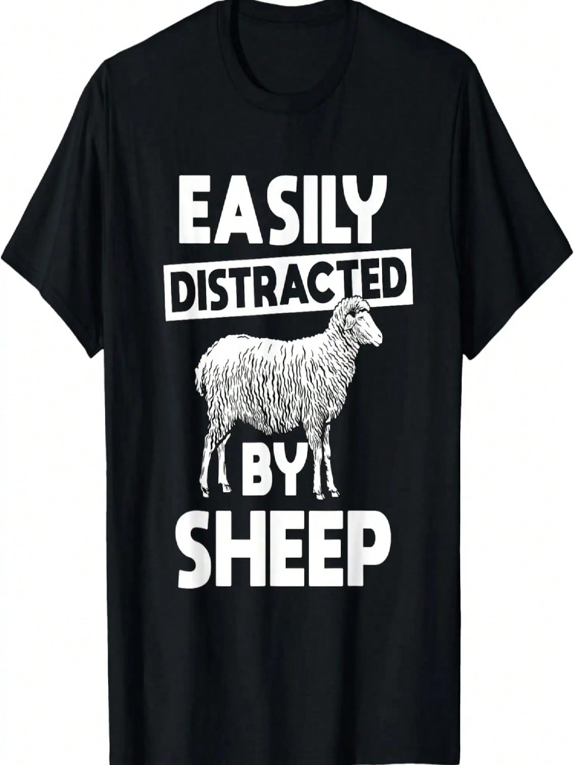 Sheep Quote Shepherd Easily Distracted By Sheep T-Shirt S разноцветный