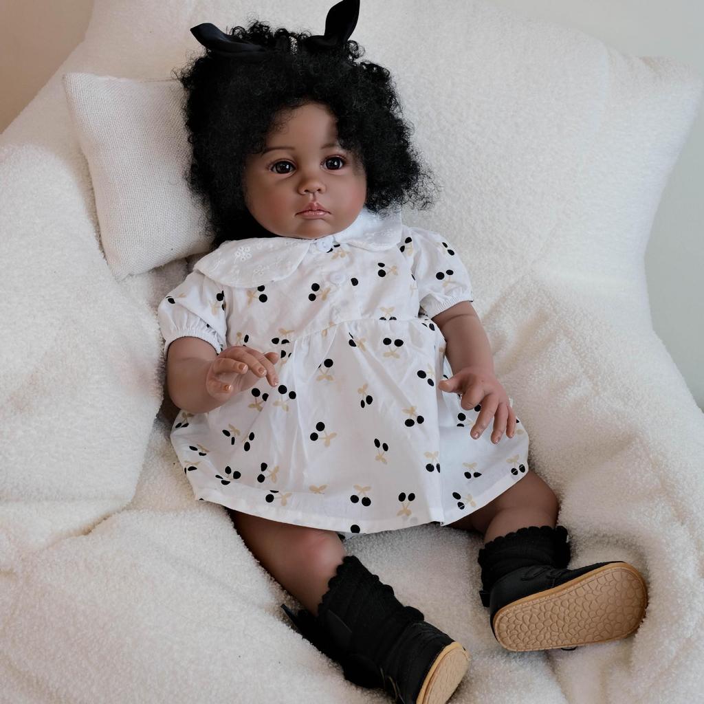 Julieata 24-Inch Cherry Print Romper Reborn Doll for Girls