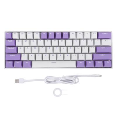 61 Keys 60percent  Mechanical Keyboard USB C Wired RGB Lighting Backlit Red Switch Gaming Keyboard for PC