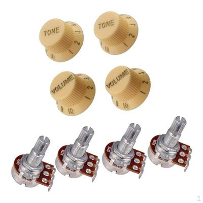 Bassgitarren-Potentiometer 25K 18-mm-Bedienknopf-Zubehörset