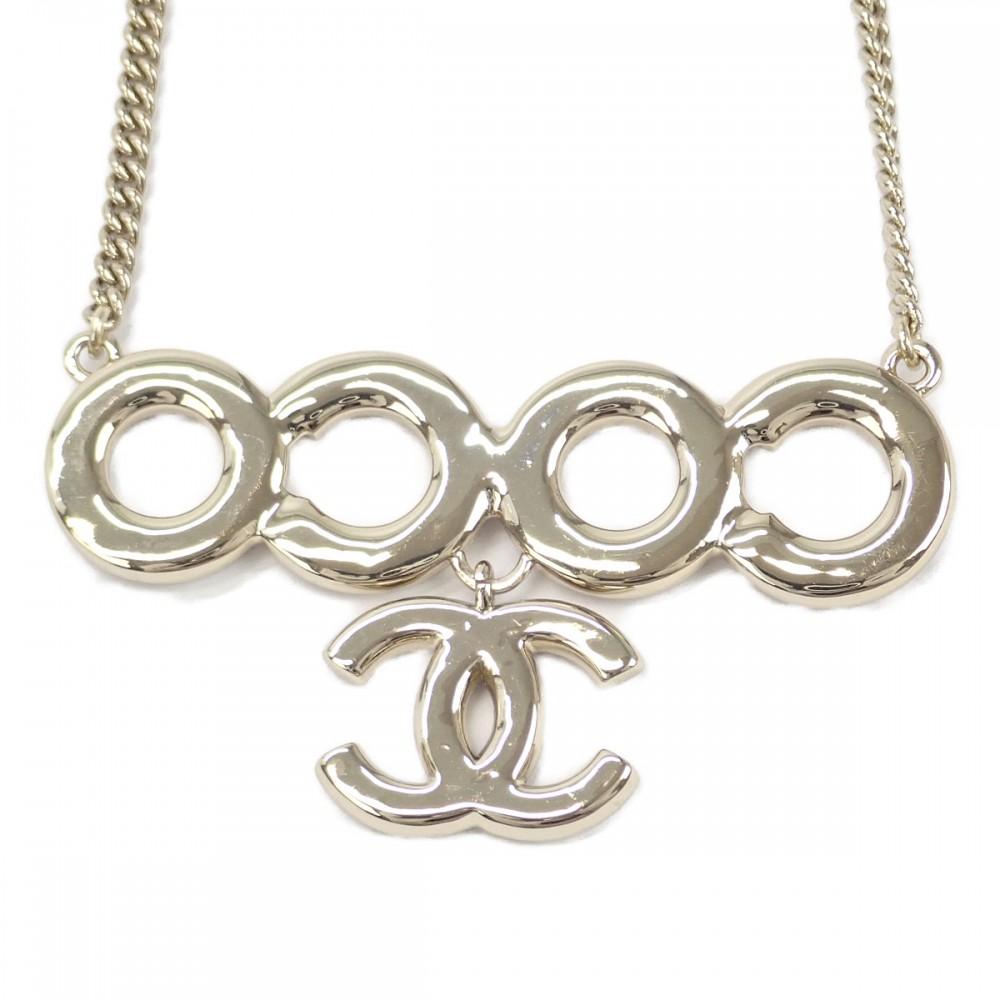 Chanel AB5711 Necklace Gold Gold Plated Women