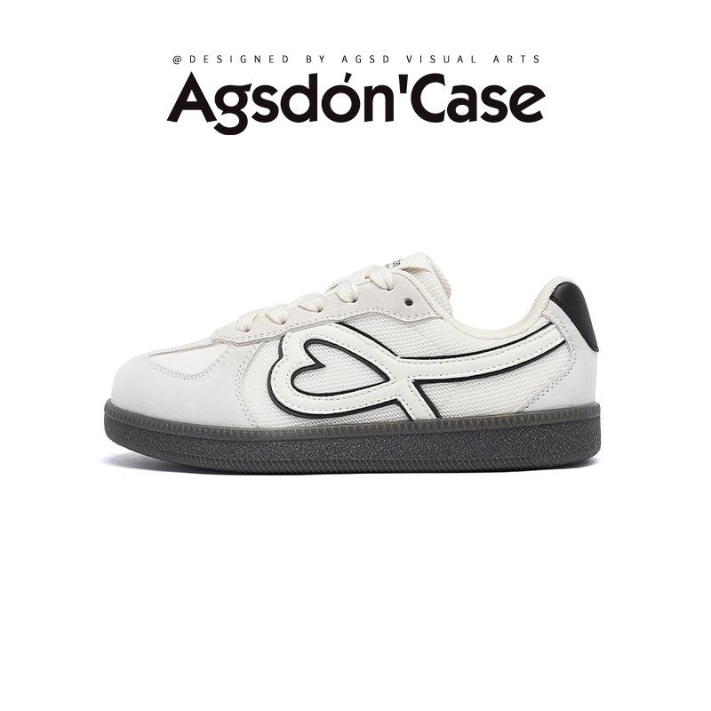 Augustine Red German Training Shoes Autumn Round Head Natal Year Light Sports and Leisure Board Shoes