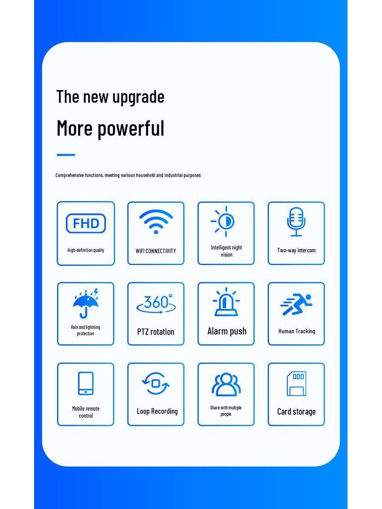 Wireless Outdoor HD Camera with No-Drill Installation and Intelligent Full-Color Night Vision