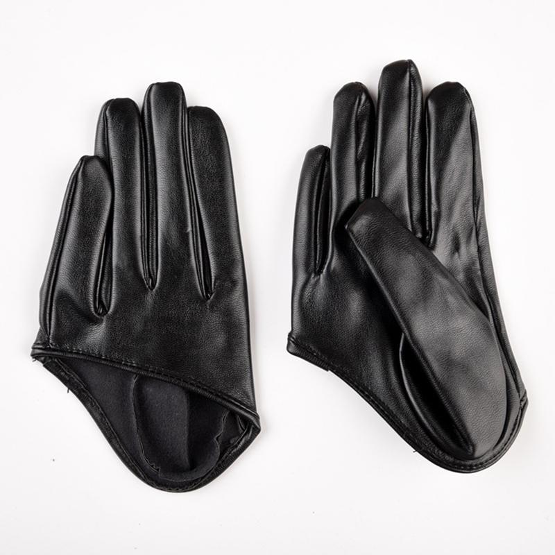 Women Sexy Ds Half Palm Nightclub Pole Dancing Stage Performance Cosplay Party Fashion Personality Hip Hop Pu Leather Gloves