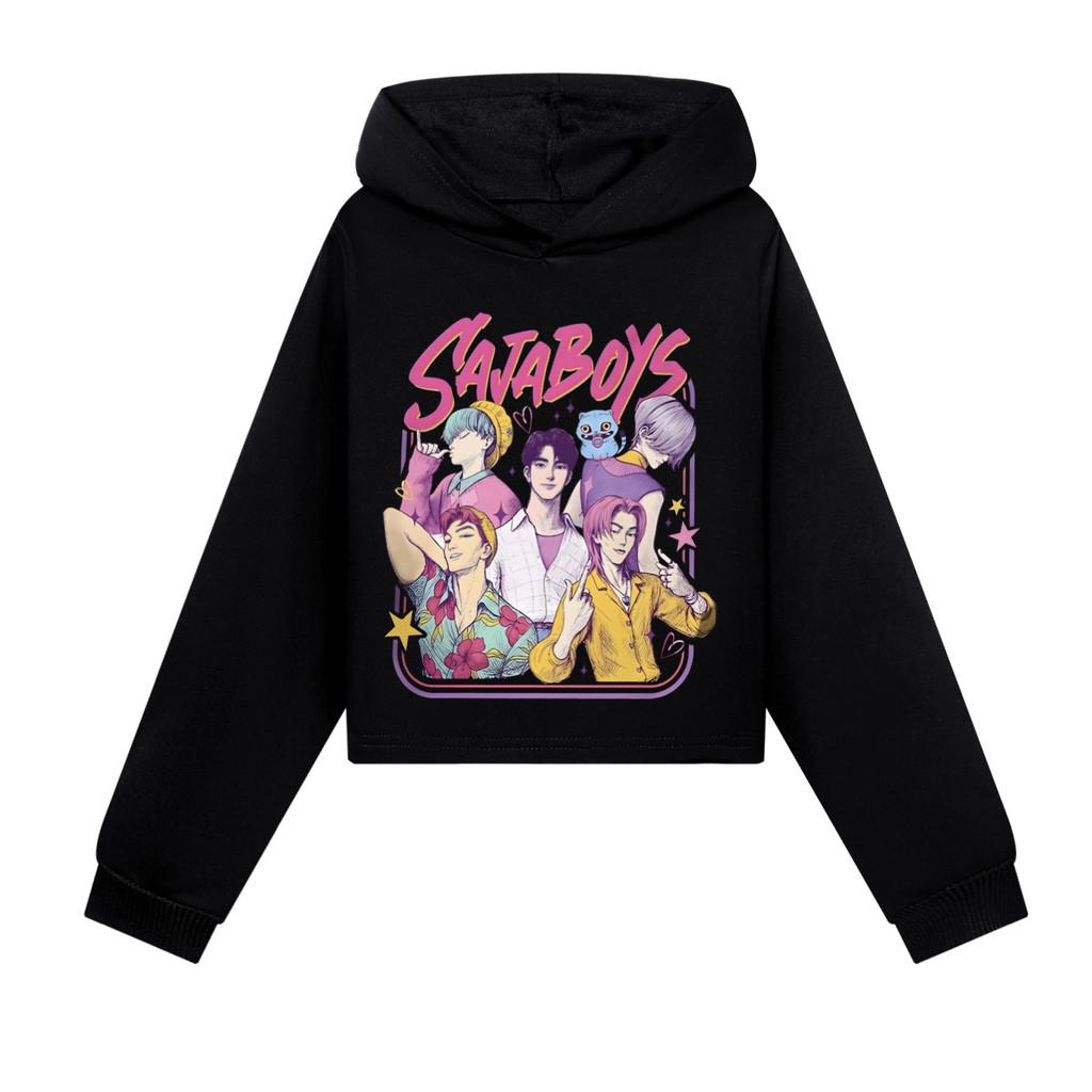 

Детские Девочки Аниме Мультфильм ПОП Певица Суперзвезда Руми Мира Зои Саджа Мальчики Принт Повседневные Толстовки с Длинным Рукавом Свитшот Топ 130Cm чёрный