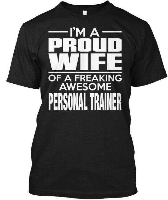 

Proud Wife Personal Trainer T-Shirt Made in the USA Size S to 5XL M