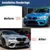 For BMW F87 M2 2015 2016 2017 2018 2019 2020 2021 Automotive MP Style Front Bumper Lip Car Fixed Splitter Body Modification Kit