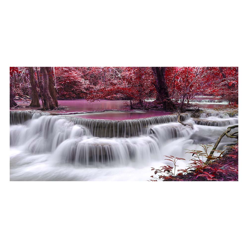 

Пейзаж Природный водопад Холст Картина Зеленое дерево Лес Плакаты и принты Настенное искусство Гостиная Домашний декор Без рамки 20x40cm