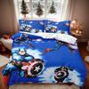 Iron Man Captain America Duvet Cover Pillowcase,BoyGirl Bedroom Decoration Bedding Set Children-Gift Single Double Large Size