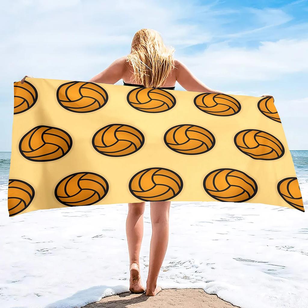 Asciugamano da Spiaggia per Pallavolo, Asciugamano da Spiaggia ad Asciugatura Rapida in Microfibra, Senza Sabbia, Sovradimensionato, Assorbente per Piscina, Nuoto, Bagno