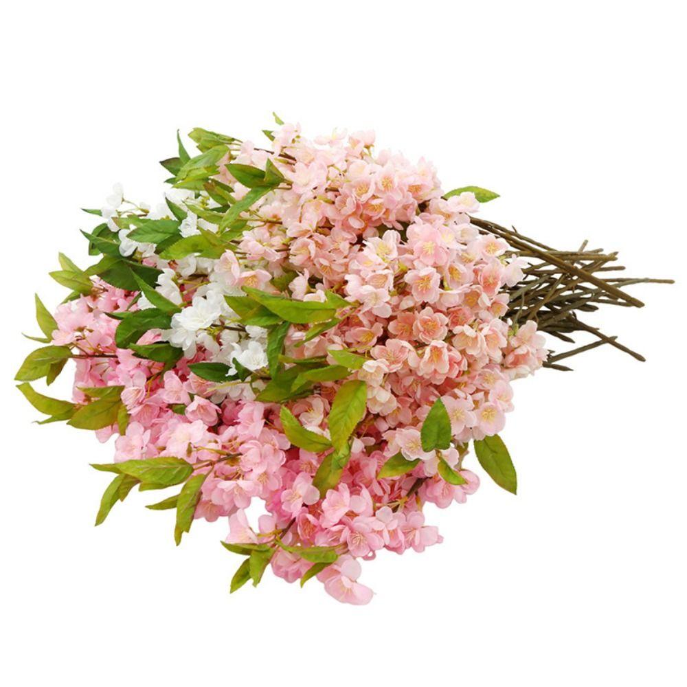 Silk Material Cherry Blossoms Silk Flowers DIY Decoration Simulated Flower Home Table Decor