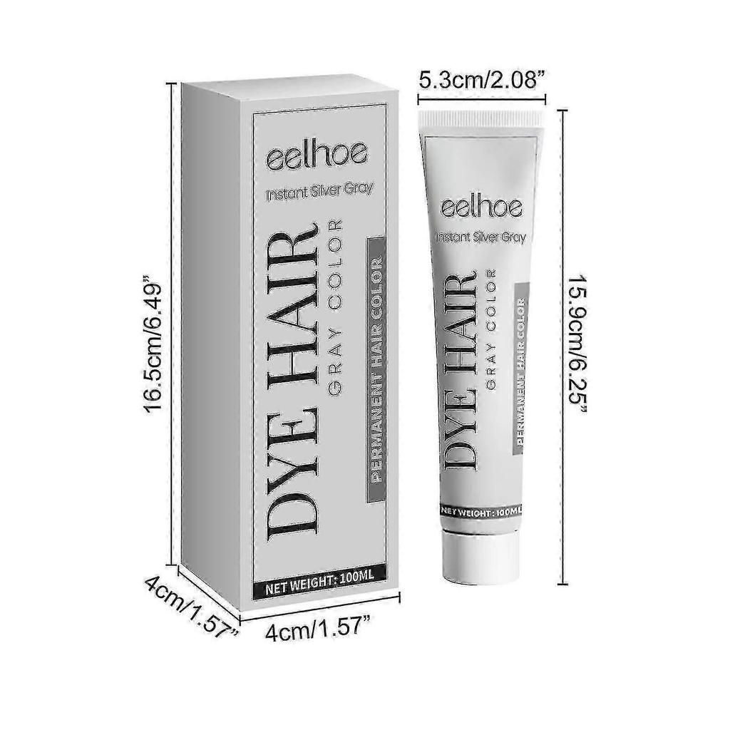 Eelhoe 100ml Grey Hair Colour Cream - Natural Coverage for UK Styling -8279957281714