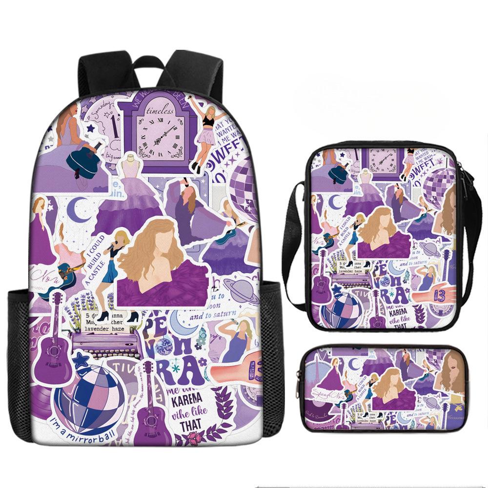 Taylorswift Taylor Swift Elementary School Bag Children'S Cartoon Backpack Anime Backpack Satchel