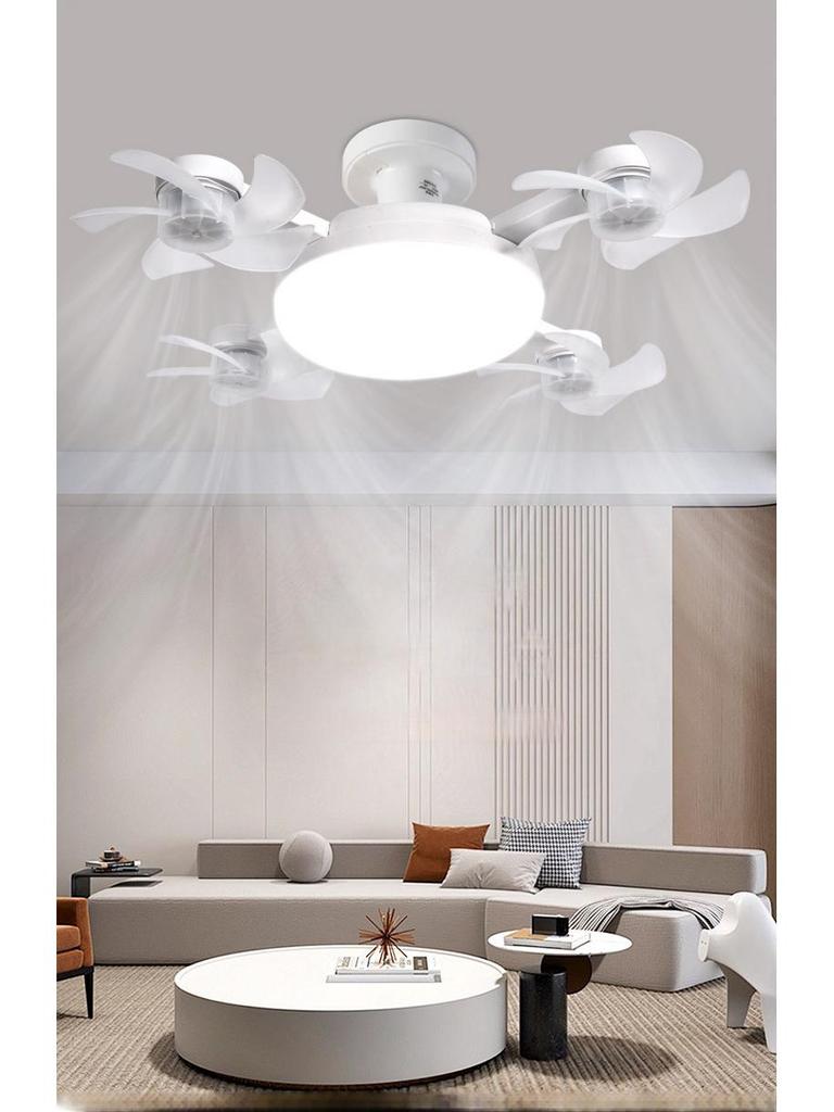 Nordic Style Remote Control Ceiling Fan with Light - Variable Frequency, Strong Wind for Bedroom
