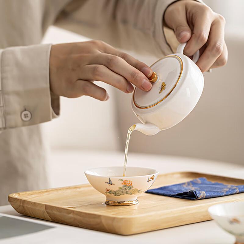 Chinese Ceramic Portable Travel Tea Set