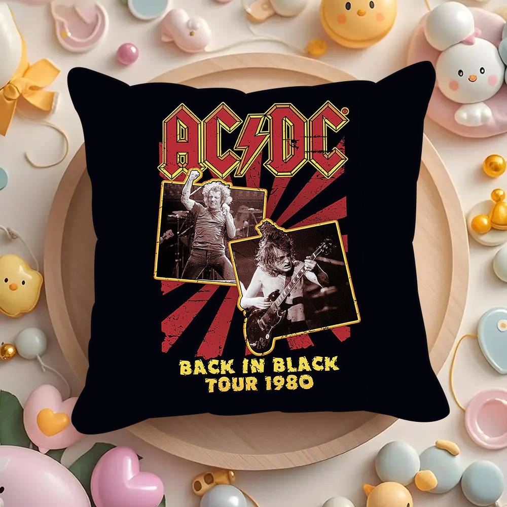 Hot AC-DC Rock Band  Pillowcases cushion covers living room sofas home decor gifts