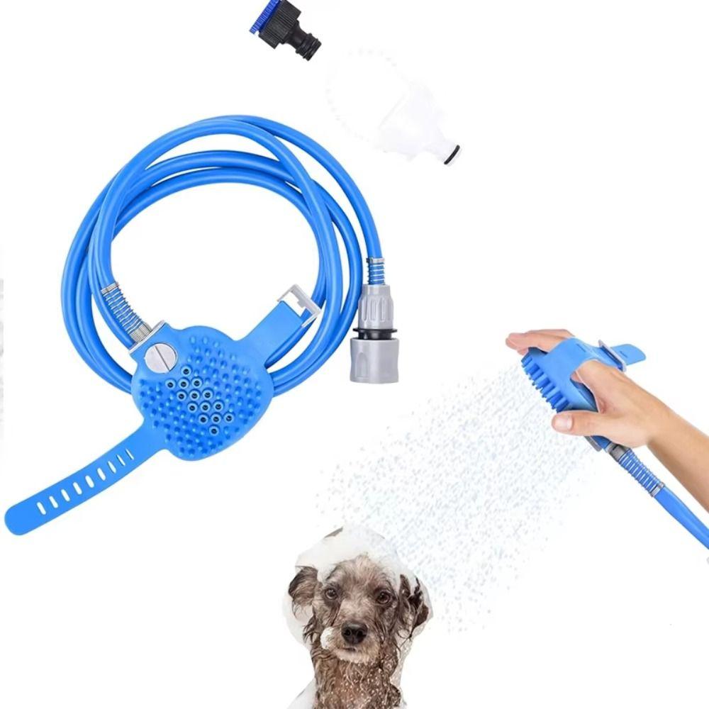 Massage Function Dog Massage Brush Shower Head Design Pet Bathing Brush  Pet Grooming