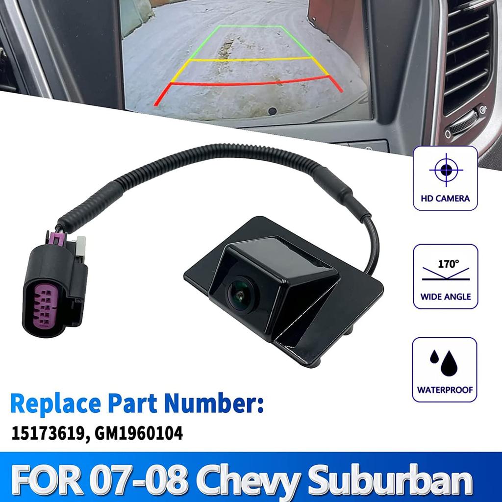 Rear View Backup Camera Replacement for Cadillac Escalade Chevy Suburban Tahoe GMC Yukon 15173619GM1960104