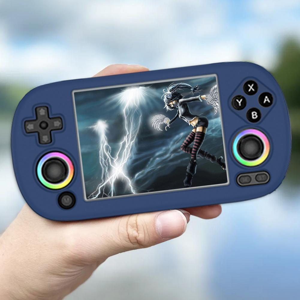 Silicone Case for ANBERNIC RG40XX H Tempered Glass Screen Protector Hard Carrying Case Game Accessories