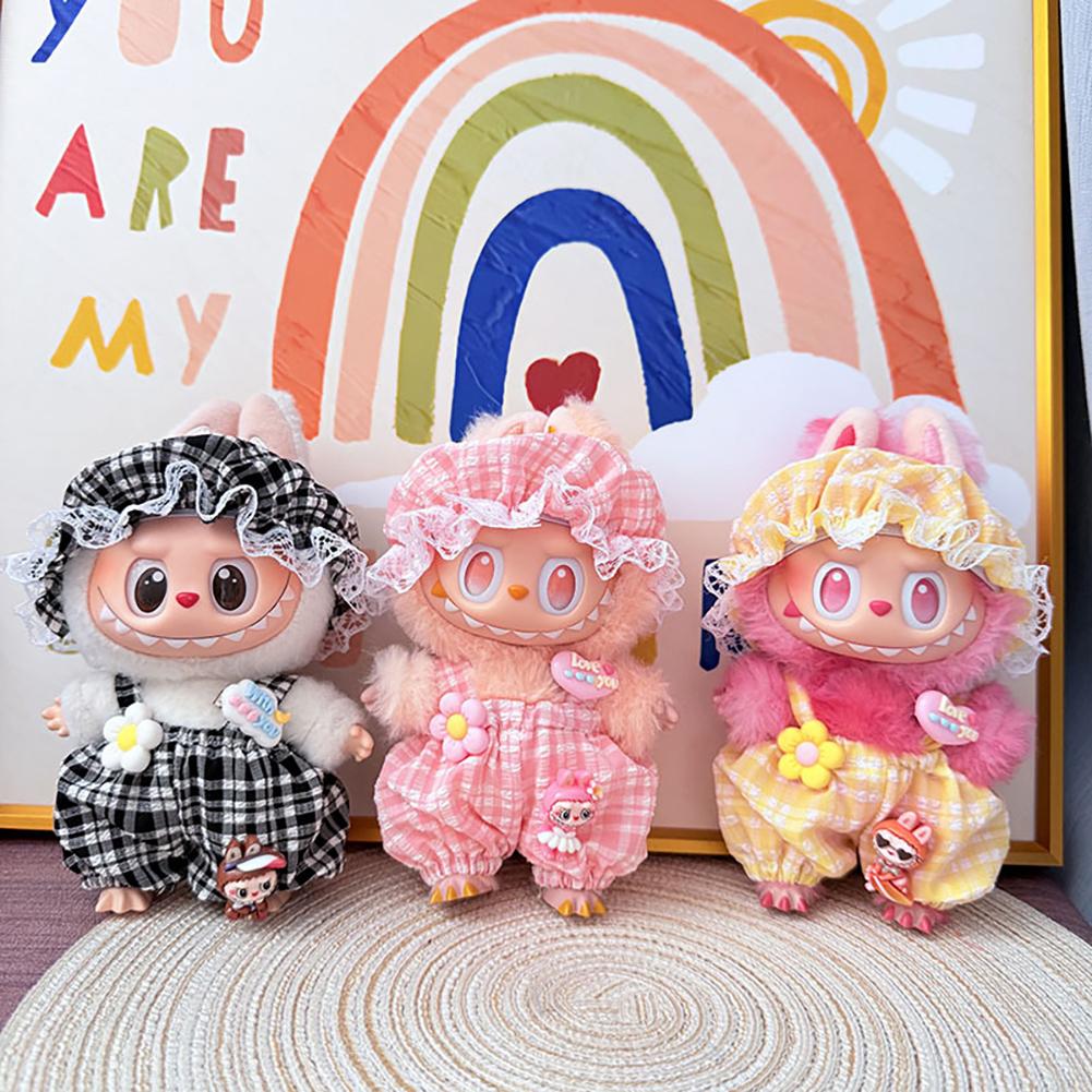 

Для 17 см ляльки Лабубу Одяг Модний одяг Комбінезон Одяг для ляльки Кольоровий комплект Шорти Аксесуари для ляльок Мила прикраса Маленький одяг 06