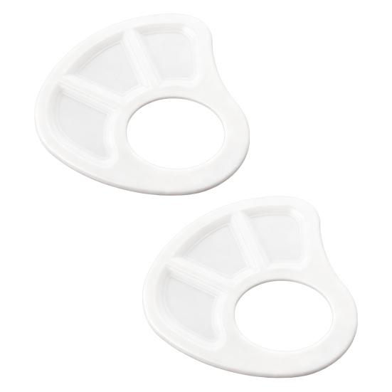 Akrilik Boya Paleti El Tipi Renk Karıştırma Tepsisi Taşınabilir Yelpaze Şeklinde Oluklu Tasarım Sanatçılar Öğrenciler İçin Mini Renk Paleti