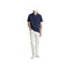 Calvin Klein Solid Color Logo Embroidered Short Sleeve Polo Shirt Men tops Dark-Blue 40HM281-411