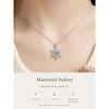 S925 Sterling Silver Snowflake Necklace for Women Versatile High-End Feel Moissanite Pendant Silver Collarbone Chain Gift