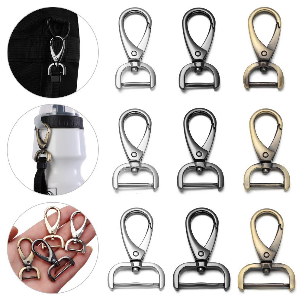 16mm/20mm/26mm Metal Belt Keychain Trigger Clips Pet Leash Hooks Detachable Snap Hook Leather Strap Buckles