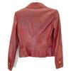 CHANEL 2001 High Summer P17886 Red Goatskin Camellia Lining Leather Jacket Jacket 38 RedUsed