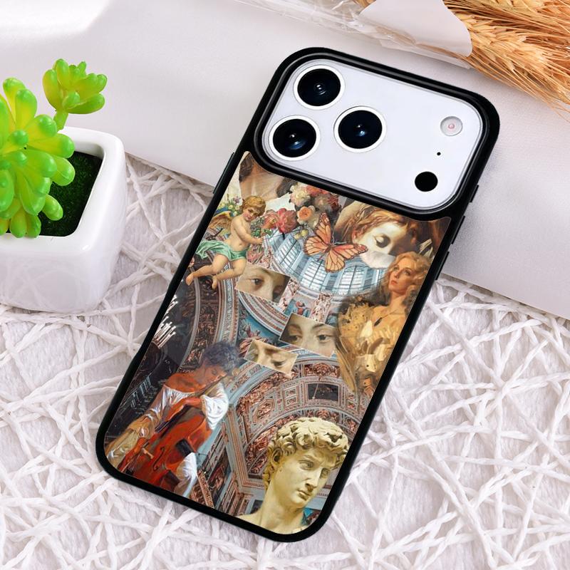Renaissance Famous painting Collage Shockproof Phone Case for iPhone 17 Air 16e 15 11 12 14 13 Pro Max Cover Coque