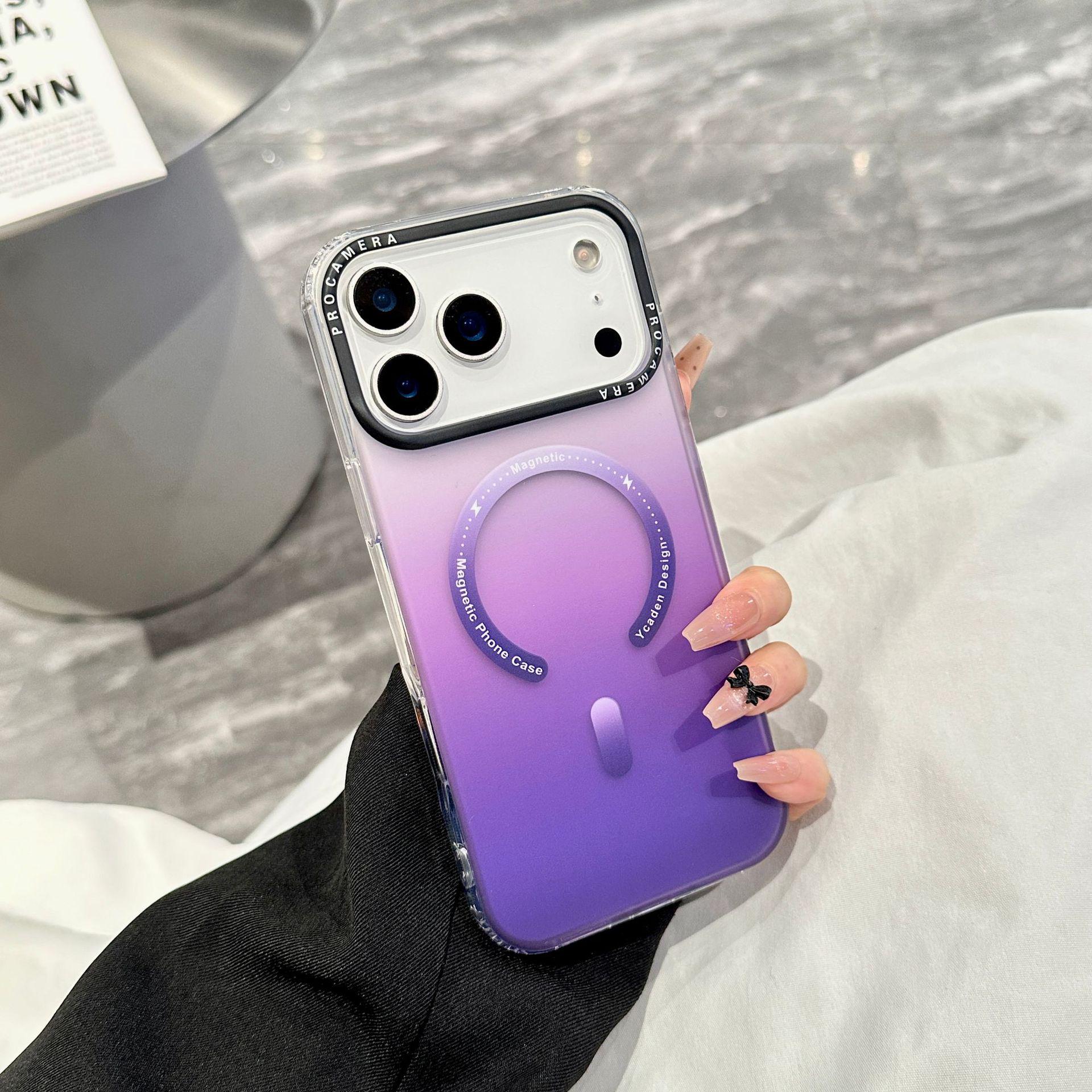 Gradient Frosted Magnetic Case, Full Coverage, Drop-Proof for iPhone 17 Pro Max iPhone 12/12 Pro