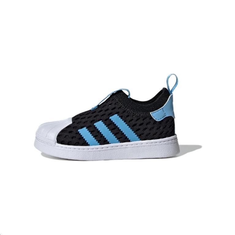 Adidas Originals Superstar 360 Lightweight Comfortable Durable Breathable Low-Top Walker Shoes Baby Shoes Black Blue White JH6369