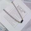 Double-layer Black Zircon Stainless Steel Necklace Ins Design Hip-hop Necklace Accessories