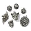1 Stück 304 Edelstahl Anhänger Antik Silber Farbe Löwenkopf / Wolfskopf / Tigerkopf Anhänger Für DIY Halskette Schmuckherstellung