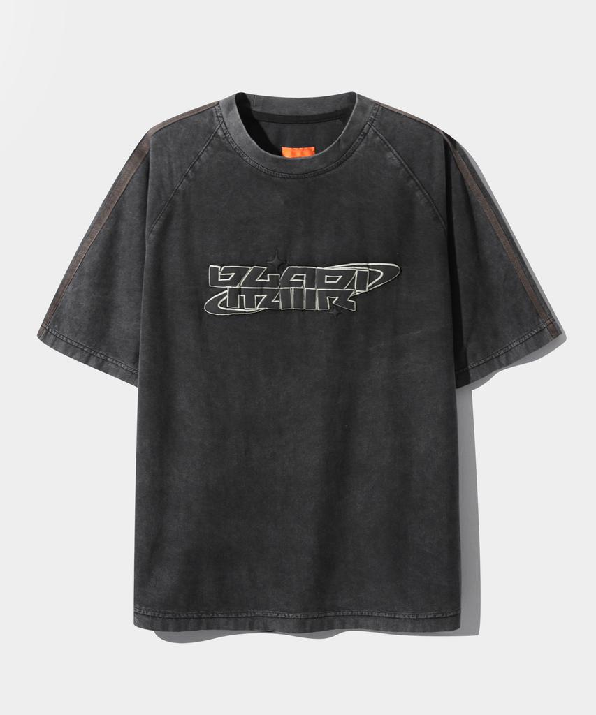 Dimiteulibeullaeg Vlad Type-A Track Artwork Short Sleeve T-Shirt_Pigment Charcoal