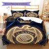 Biancheria da letto con motivo Al-Nassr FC, Set piumone Copripiumino Federa Regalo di Compleanno per la Casa(1 * copripiumino + 2 * federa, senza nucleo)