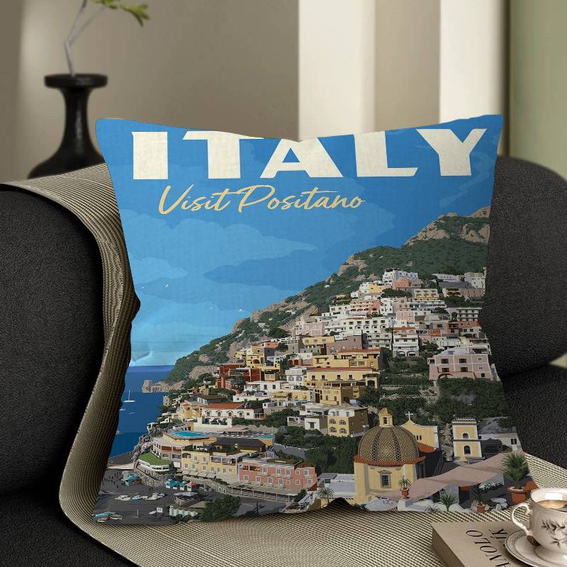 World Cities Travel Cushion Cover Pillowcase Upholstery Sofa Throw Pillow Home Decor Pillowcas
