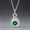 Cultured Emerald Necklace 925 Sterling Silver Real Gold Plating Clavicle Chain 2026 Cross-Border Bestseller Fashionable