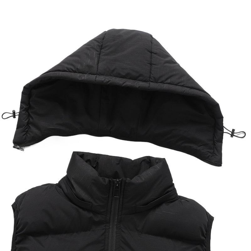 2025 new vest graphene thermal vest waterproof windproof hooded comfortable and simple men's European size