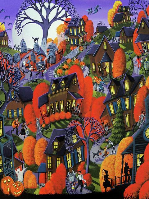 5D Diy Diamond Painting Halloween House Scenery Diamond Embroidery Cartoon Witch Picture Of Rhinestones House Mosaic Wall Decor