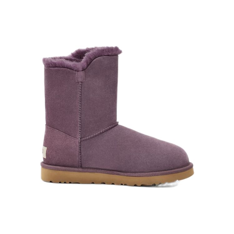 UGG Bailey Snaps Warm Durable Non-Slip Comfortable Plush Mid-Calf Snow Boots Women Boots Purple 1127151-TRO
