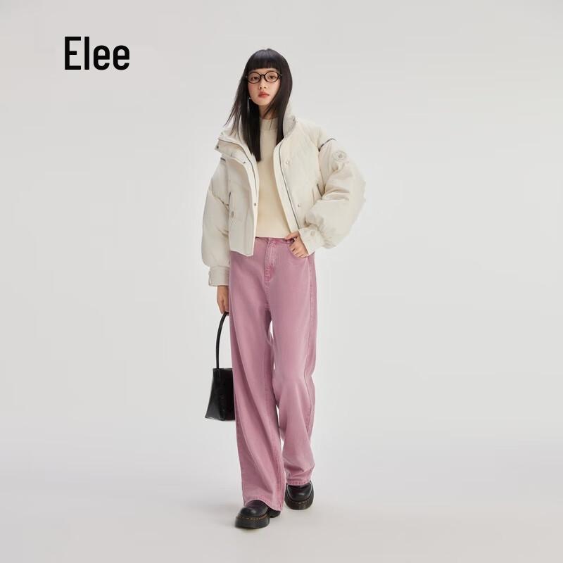 Aolaiyi Women's Cropped Stand-Collar Down Jacket