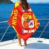 Spain's Royal Emblem Printed Beach Towel, Super Soft Microfiber, Perfect Gift Birthday, for Pool, Beach, Travel, for Family and Friends