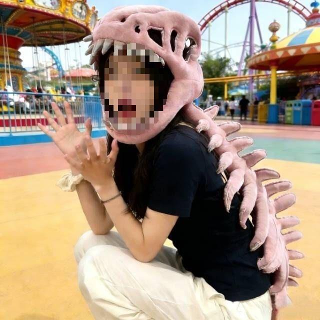 Dinosaur Skull Mask Plush Headgear - Fun Hat for Adults & Kids