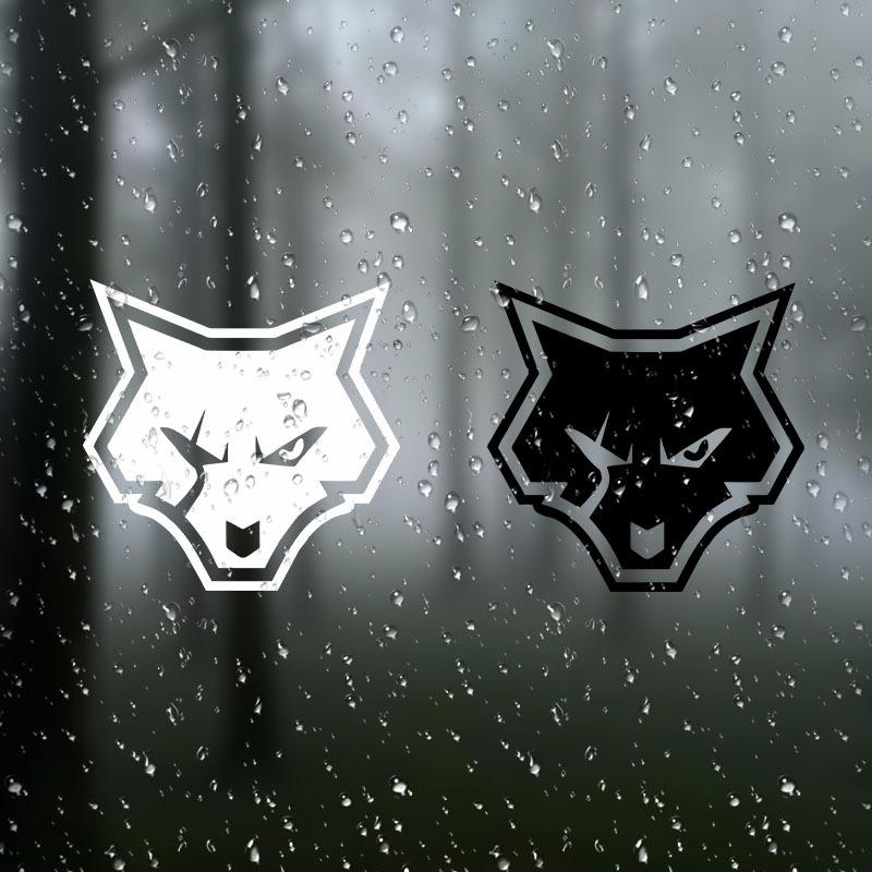 Cool Angry Wolf Head Sticker, Waterproof Self-adhesive Vinyl Decal for Car Motorcycle Helmet Laptop