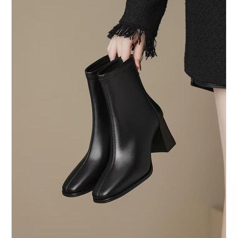 Short Boots Women's Autumn and Winter 2025 New High Heel Boots Small Ankle Boots Martin Boots Chelsea Skinny Boots Women