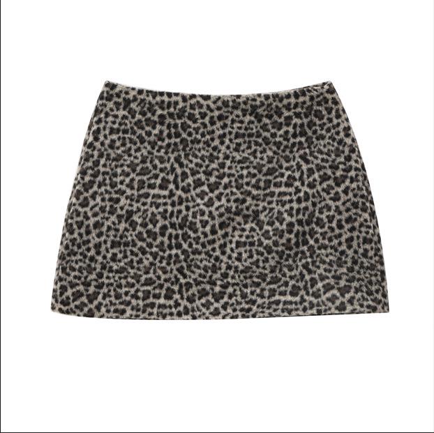 

Женский элегантный повседневный топ с длинным рукавом в европейском и американском стиле + мини-юбка с леопардовым принтом Medium