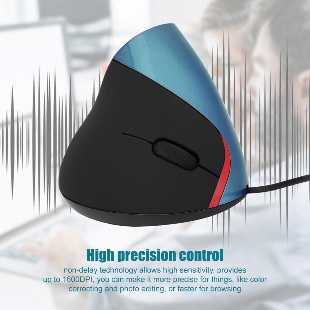 Optical Sensor Ergonomic Mouse 1200DPI Gaming Mouse Comfort Grip Vertical Mouse  Small Hands