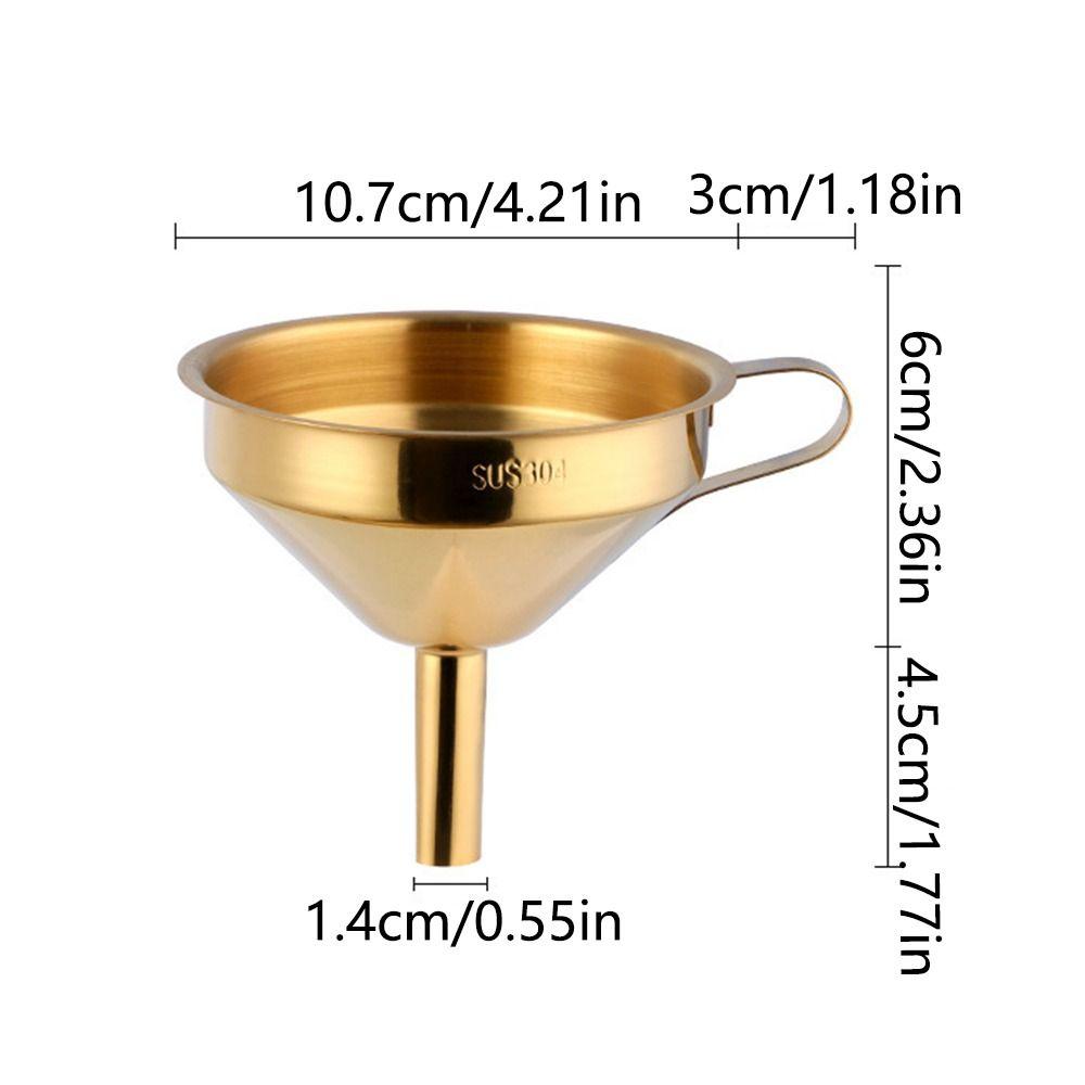 Anti-slip Handle Stainless Steel Funnels Funnel for Filling Small Bottles  Kitchen Gadgets